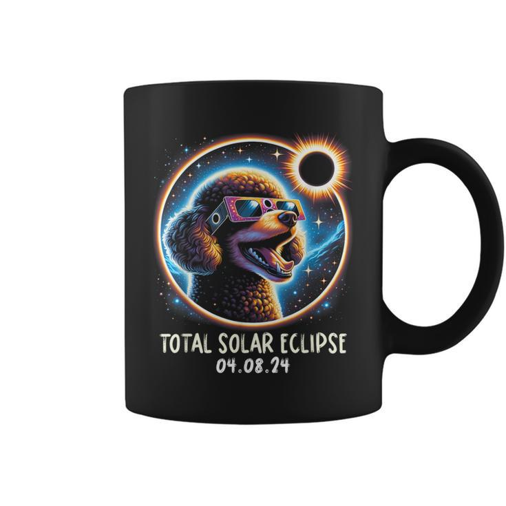 Solar Eclipse Poodle Wearing Glasses Pet April 8 2024 Coffee Mug