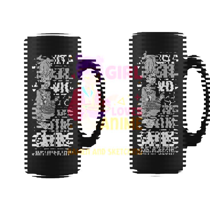 Solo Una Chica Que Ama Los Juegos De Anime Ramen Y Dibujos De Anime Taza de café