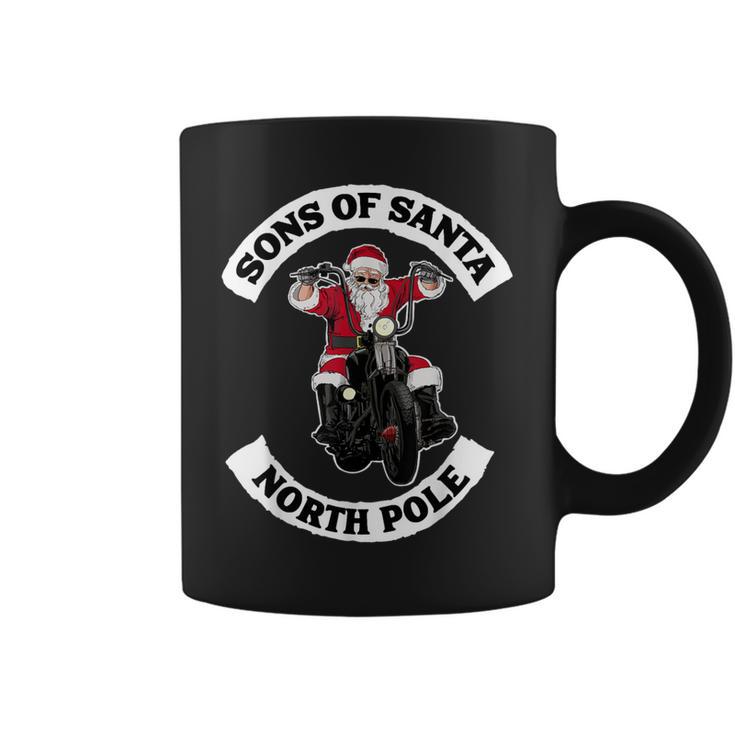 Sons Of Santa Biker Santa Santa On Motorcycle Coffee Mug