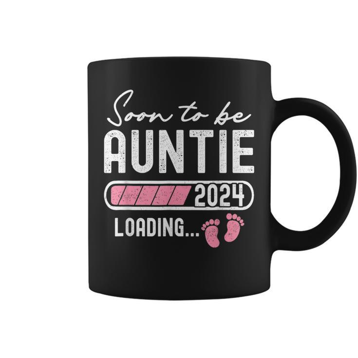 Soon To Be Auntie Est 2024 Future New Aunt Pregnancy Loading Coffee Mug