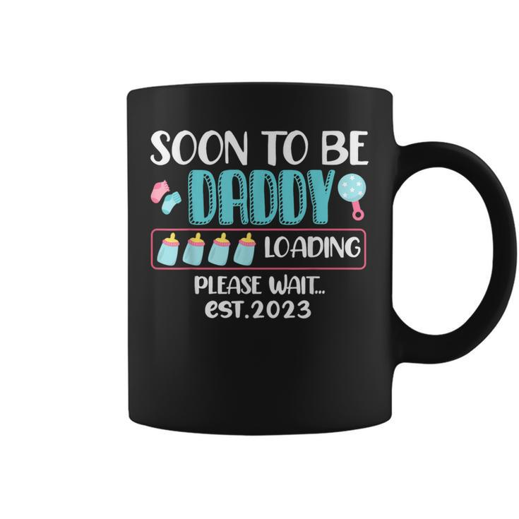 Soon To Be Daddy 2023 Loading Baby Shower Gender Reveal Coffee Mug