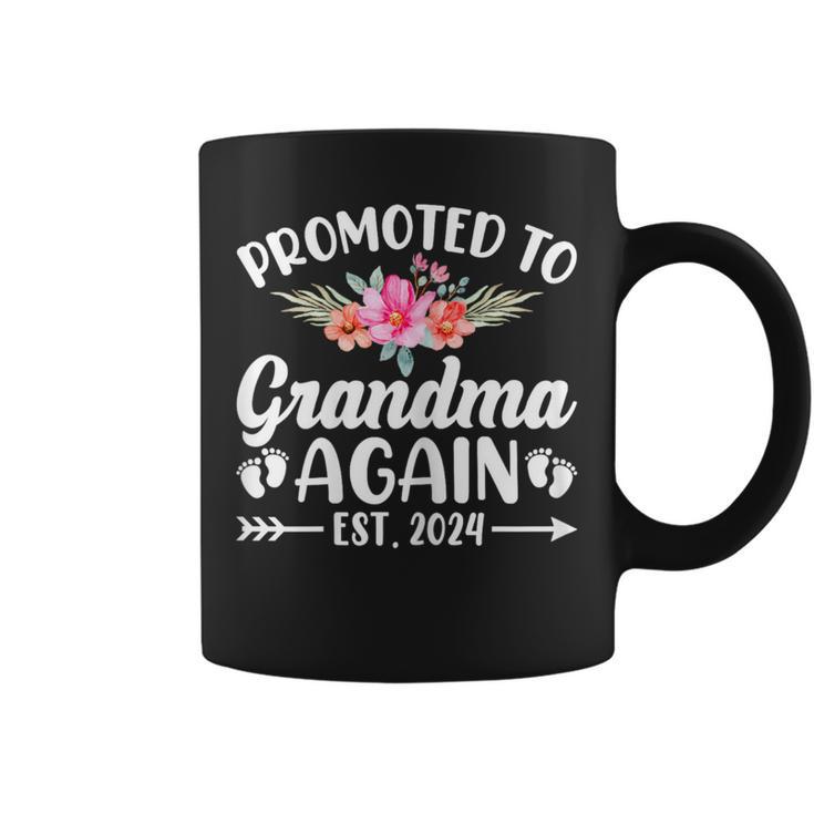 Soon To Be Grandma Promoted To Grandma Again Est 2024 Coffee Mug