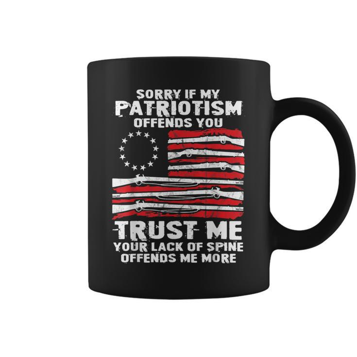 Sorry If My Patriotism Offend You Gun Rights Betsy Ross Flag Coffee Mug