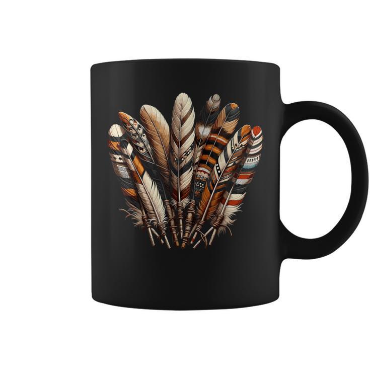 Southwest Native American Indian Feather Men's T-shirt Back Print | Mazezy