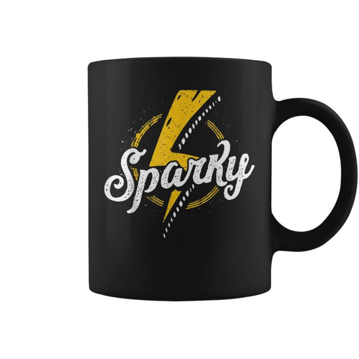 Sparky Electrician Lineman Dad Retro Vintage Men Coffee Mug