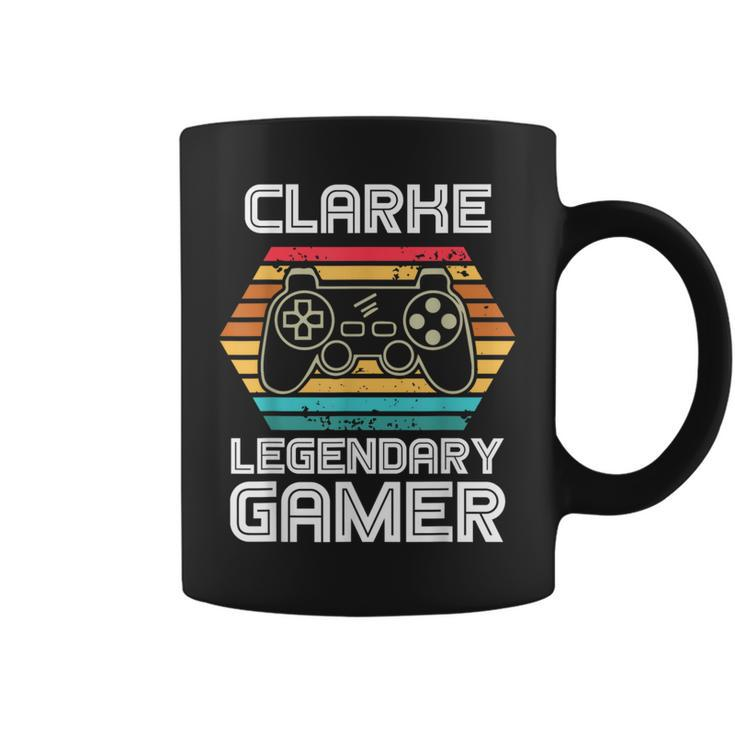 Special Clarke Legendary Video Gamer Custom Name Coffee Mug