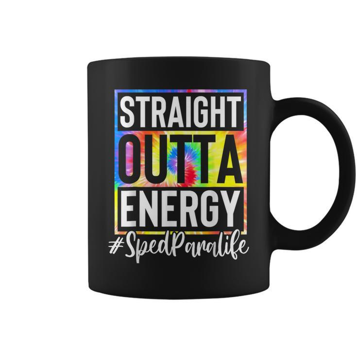 Sped Para Straight Outta Energy Sped Para Life Tie Dye Coffee Mug