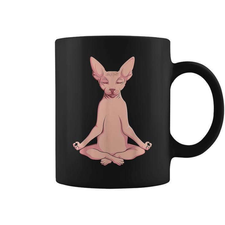 Sphynx Cat Yoga Meditation Breeder Hairless Pet Lover Coffee Mug