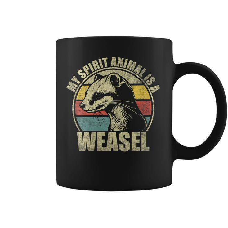 My Spirit Animal Is A Weasel Vintage Weasel Lover Coffee Mug