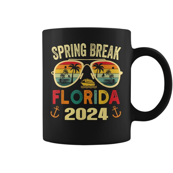 Spring Break 2024 Florida Spring Break And Cool Sunglasses Coffee Mug