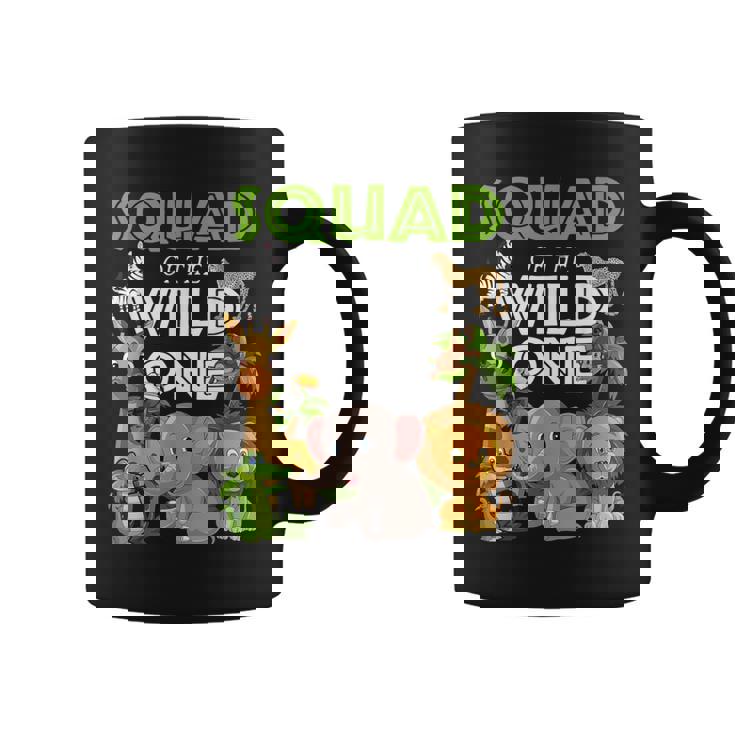 Squad Of The Wild One Zoo Birthday Safari Jungle Animal Coffee Mug