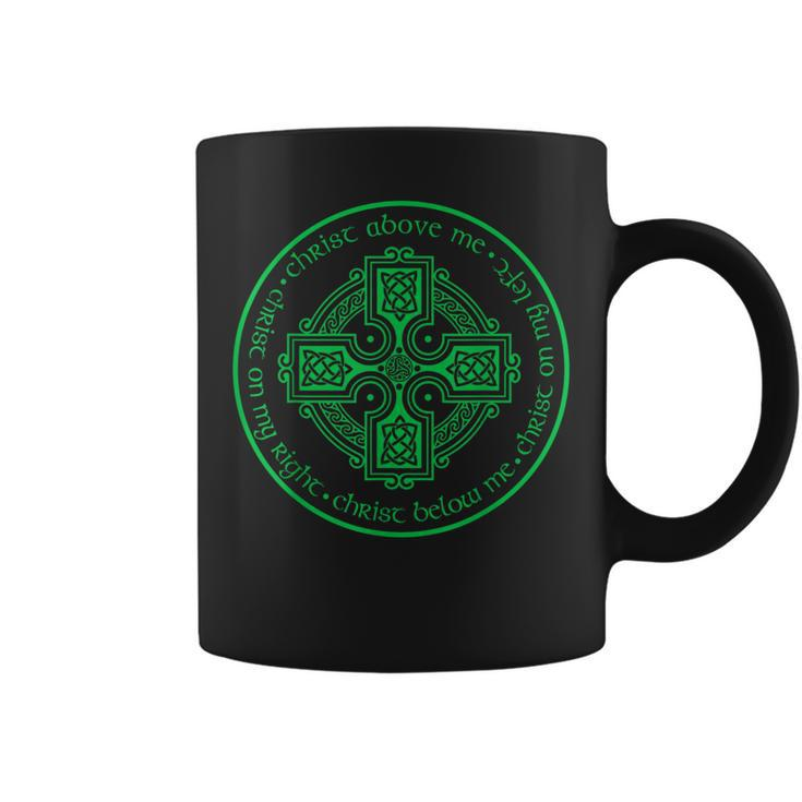 St Patrick's Breastplate Lorica Prayer Catholic Irish Cross Coffee Mug