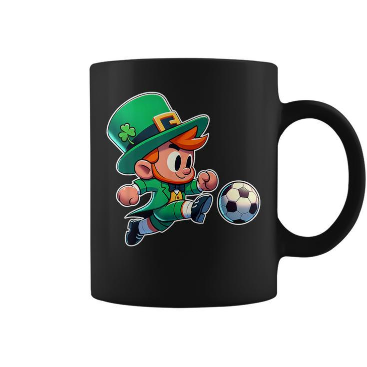 St Patrick's Day Irish Leprechaun Soccer Player Sports Coffee Mug