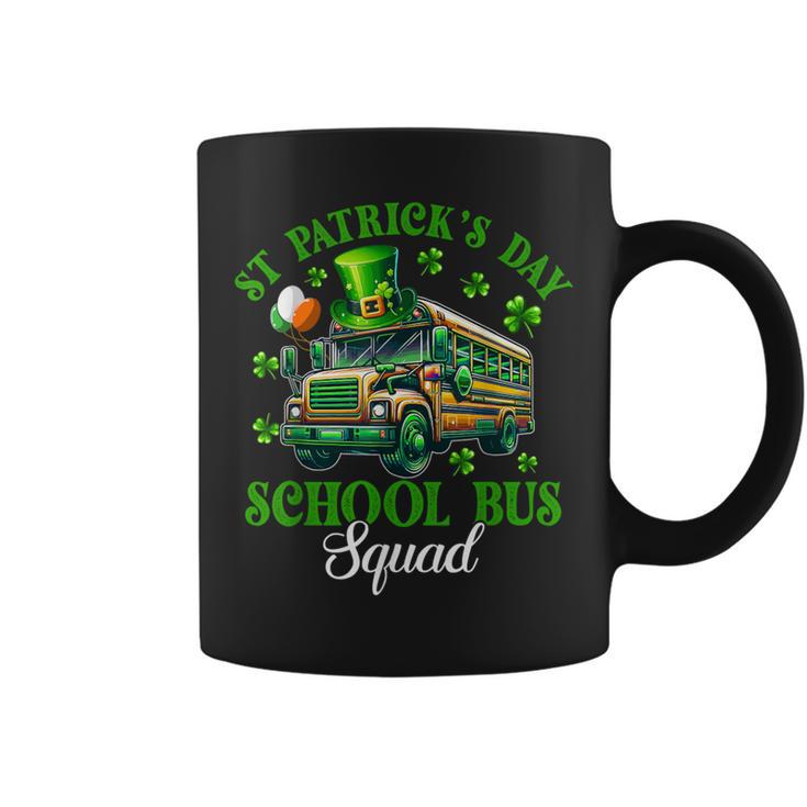 St Patrick's Day School Bus Squad Clovers School Bus Driver Coffee Mug