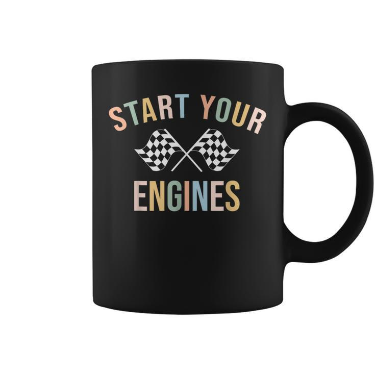 Start Your Engines Race Day Derby Horse Racing For Men Coffee Mug
