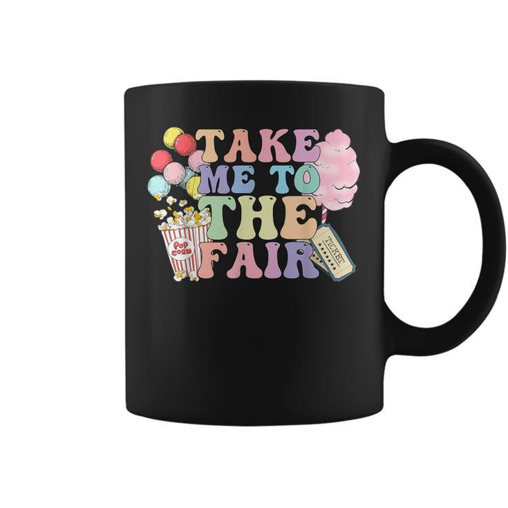 Take Me To The State Fair With Cotton Candy And Pop Corn Coffee Mug