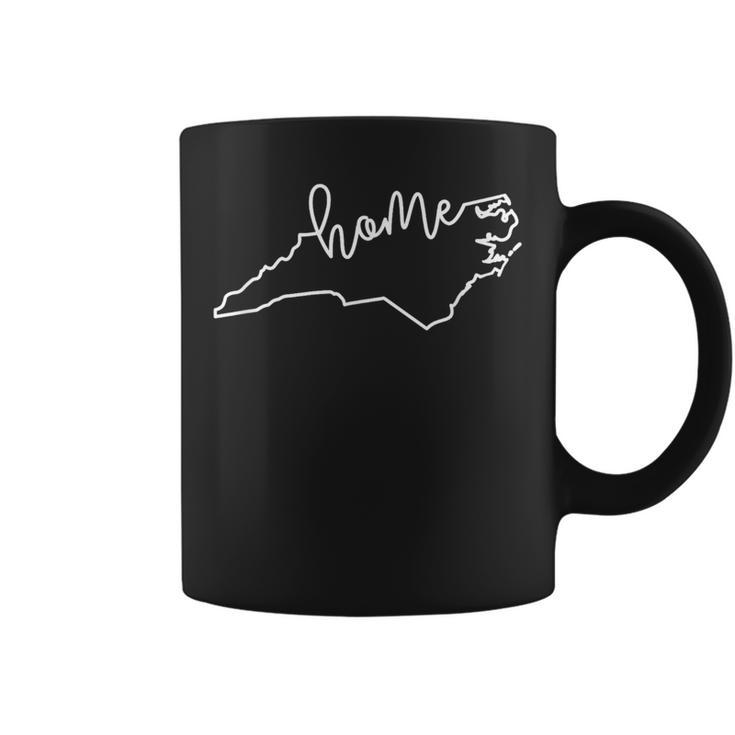 State Of North Carolina Outline With Home Script Acj033b Coffee Mug