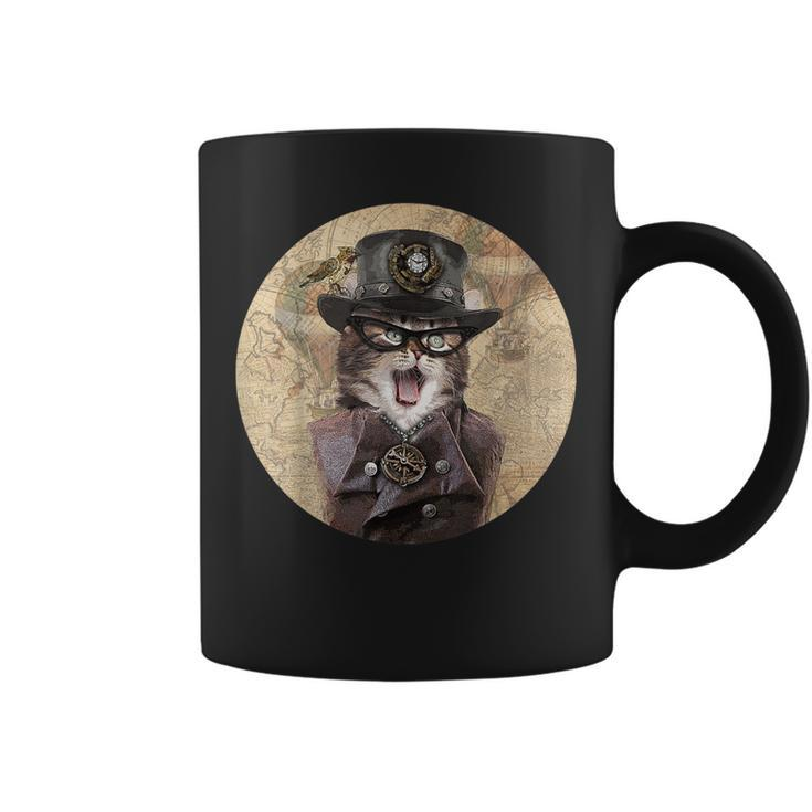 Steampunk Cat & Soft Lightweight 6554 Coffee Mug