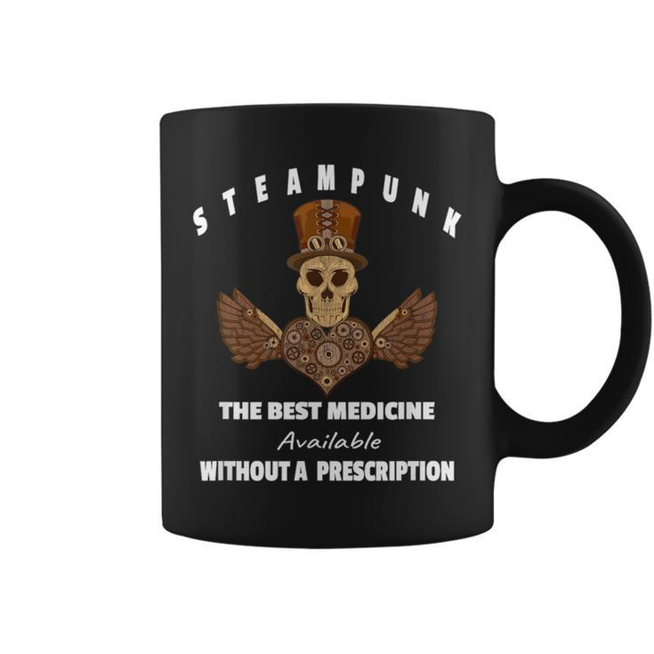 Steampunk Skull Heart Gear Distressed er Love Retro Coffee Mug