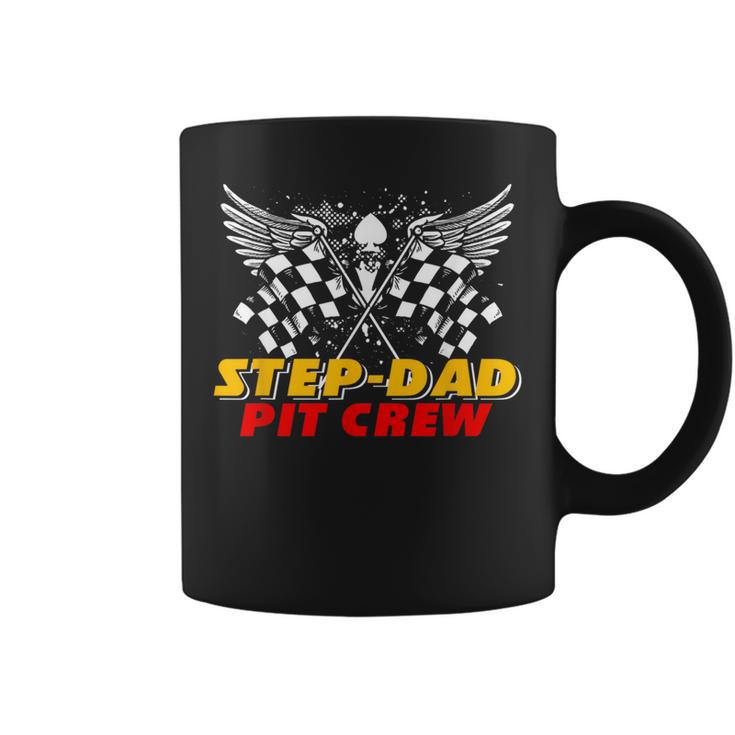 Step-Dad Pit Crew Race Car Birthday Party Matching Family Coffee Mug