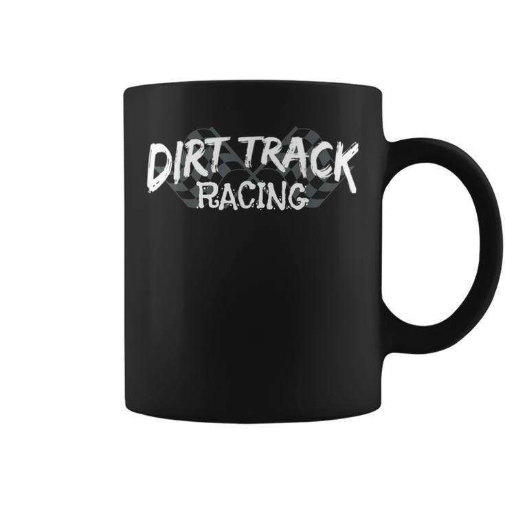 Stock Car Checkered Flag T Dirt Track Racing Coffee Mug