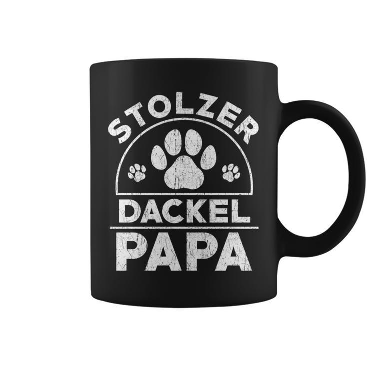 Stolzer Dackel Papa Hundepapa Teckel Dachshund Tassen