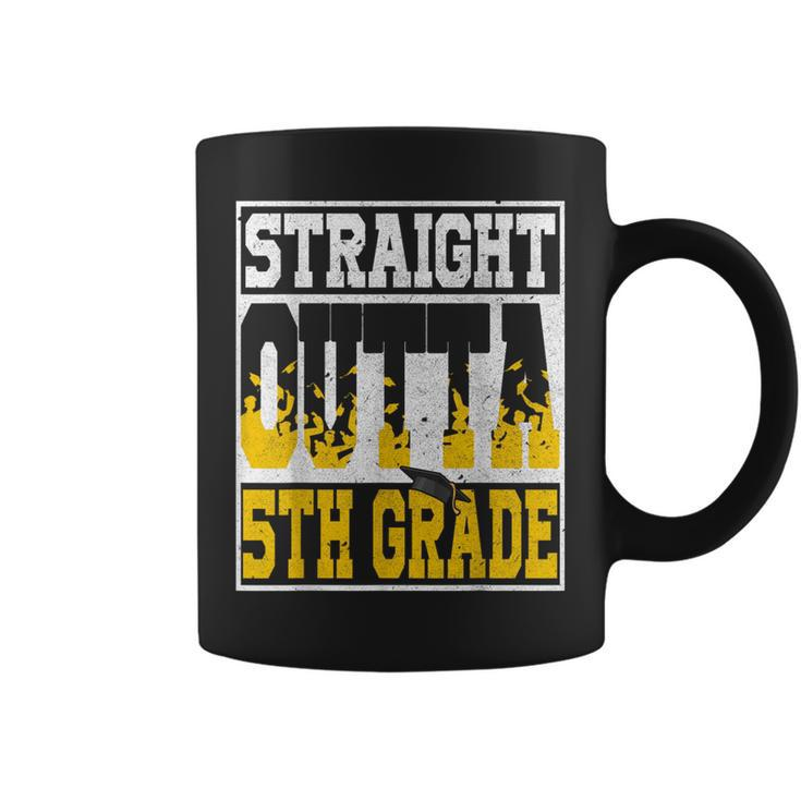 Straight Outta 5Th Grade Graduation Teachers Boys Girls Coffee Mug