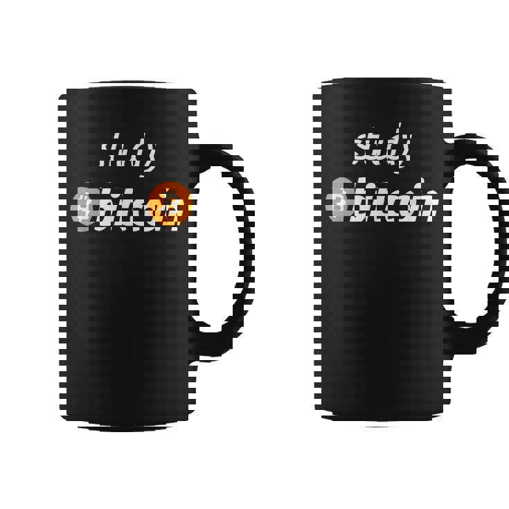 Study Bitcoin Cotización Famosa De Bitcoin Taza de café