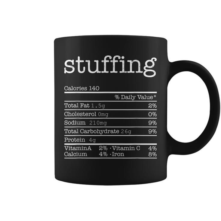 Stuffing Nutrition Facts Thanksgiving Christmas Food Coffee Mug