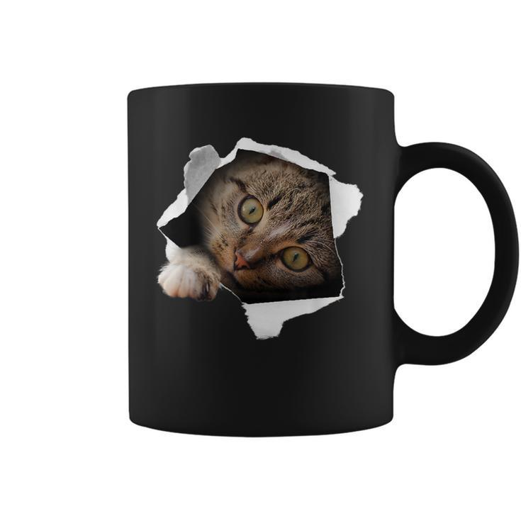 Stunning Tabby Cat Torn Cloth Cat Lovers Kitten Coffee Mug