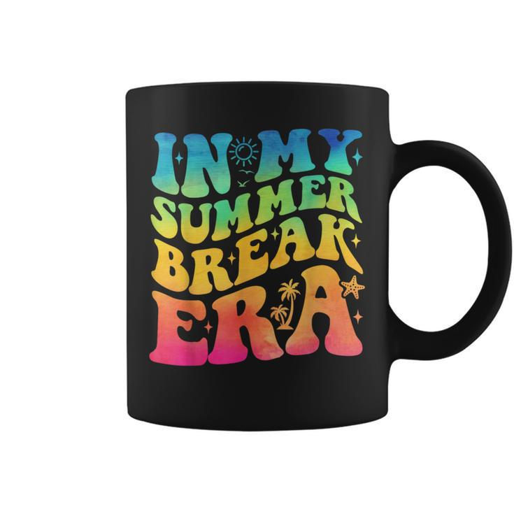 In My Summer Break Era Summer Break Groovy Teacher Tie Dye Coffee Mug