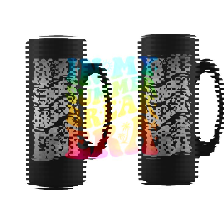 In My Summer Break Era Summer Break Groovy Teacher Tie Dye Coffee Mug
