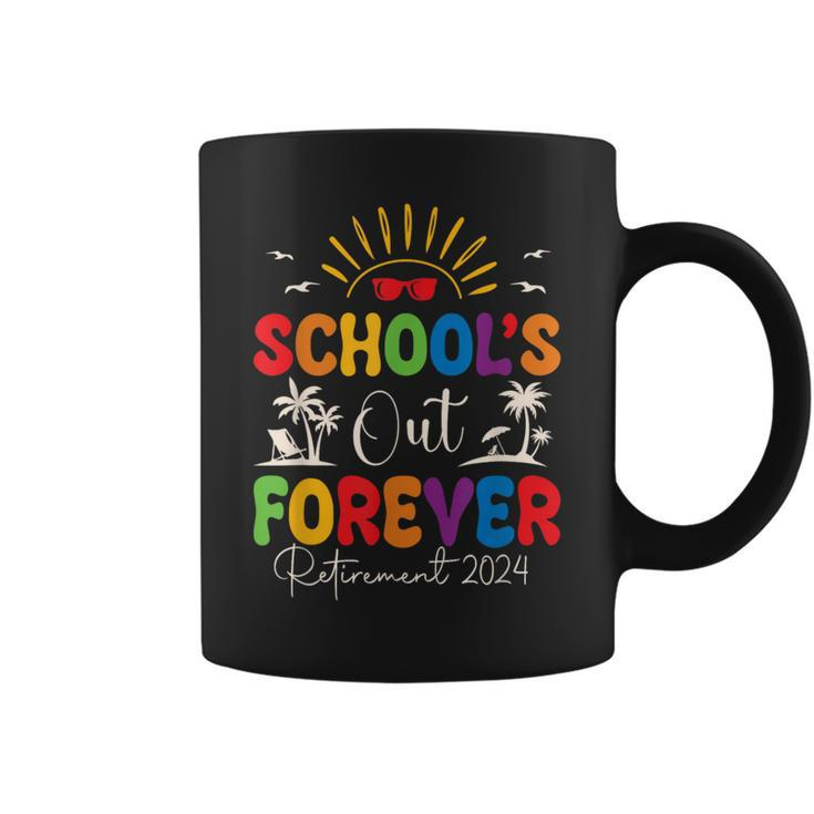 Summer Vacation Retro School's Out Forever Retirement 2024 Coffee Mug