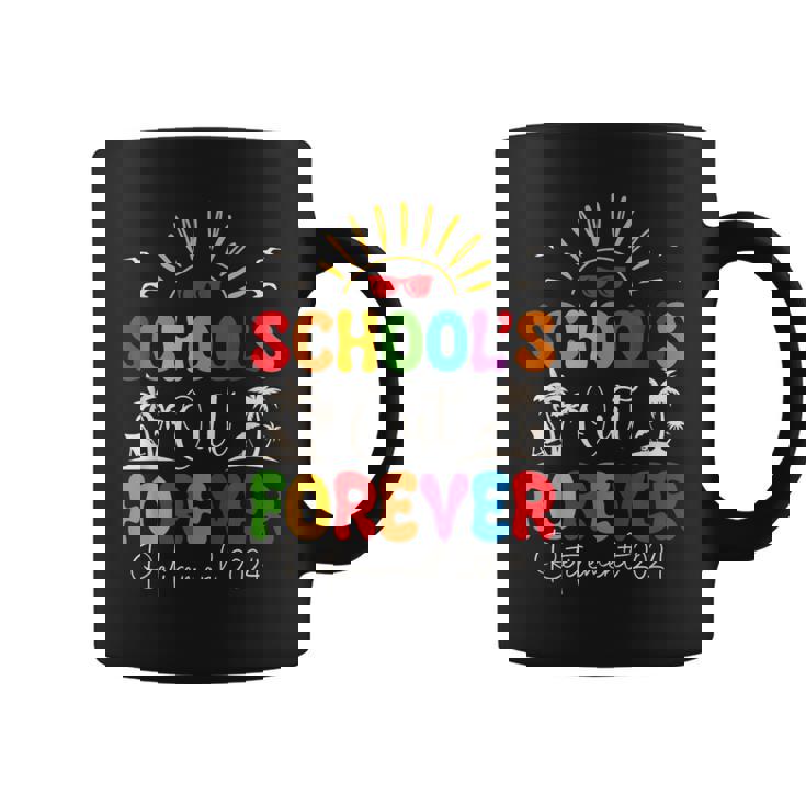 Summer Vacation Retro School's Out Forever Retirement 2024 Coffee Mug