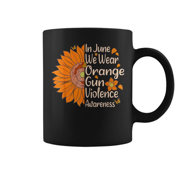 Sunflower In June We Wear Orange Gun Violence Awareness Day Coffee Mug