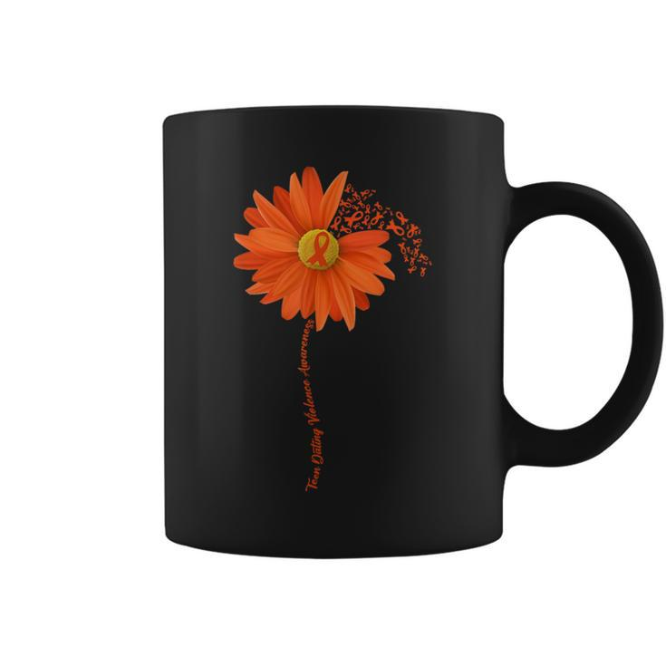 Sunflower N Dating Violence Awareness Orange Ribbon Coffee Mug