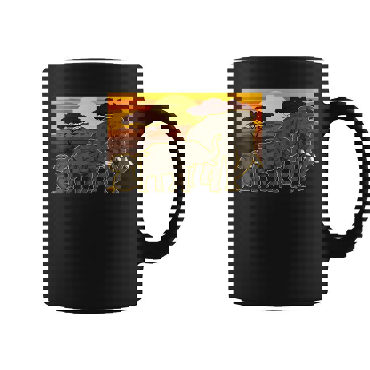 Sunset Elephant Family Africa Animal Safari Elephant Coffee Mug Sunset Elephant Family Africa Animal Safari Elephant Coffee Mug