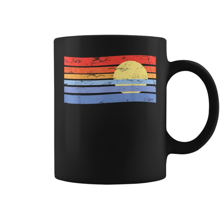 Sunset Stripes Distressed Retro 70S Look Coffee Mug