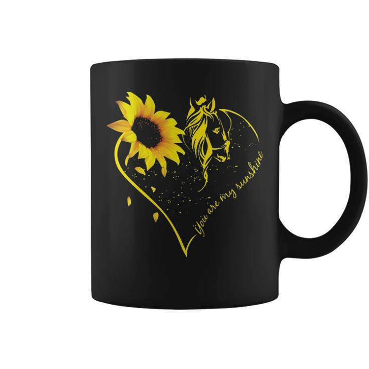 You Are My Sunshine Sunflower And Horse Lovers Coffee Mug
