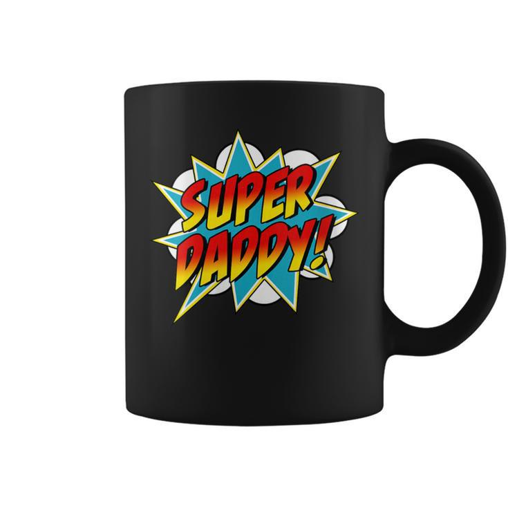 Super Daddy Comic Book Superhero Father's Day Coffee Mug
