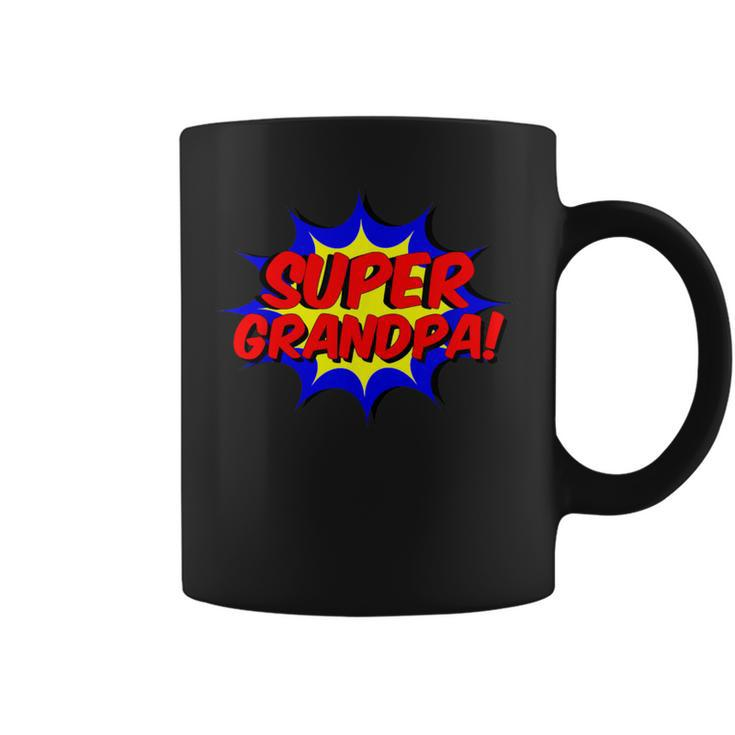 Super Grandpa Comic Book Style Superhero Coffee Mug