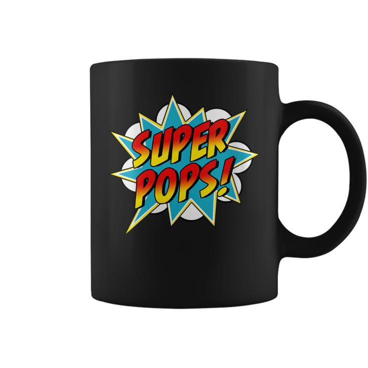 Super Pops Comic Book Superhero Father's Day Coffee Mug