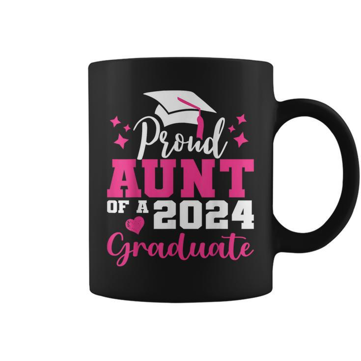 Super Proud Aunt Of 2024 Graduate Awesome Family College Coffee Mug