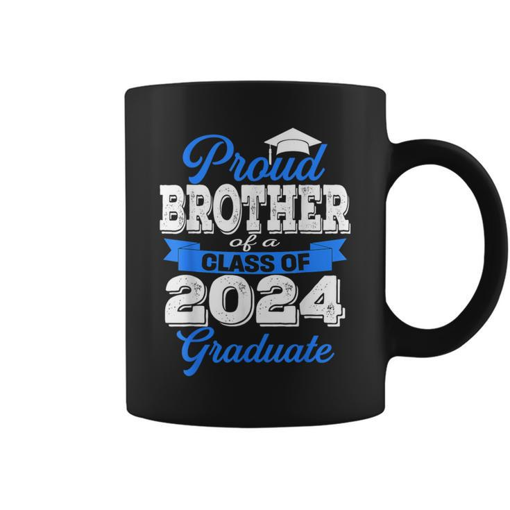 Super Proud Brother Of 2024 Graduate Awesome Family College Coffee Mug