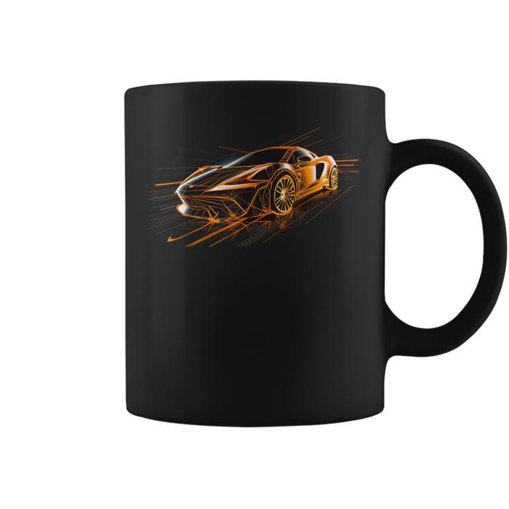 Supercar Exotic Sports Car Concept Car Poster Style Graphic Coffee Mug