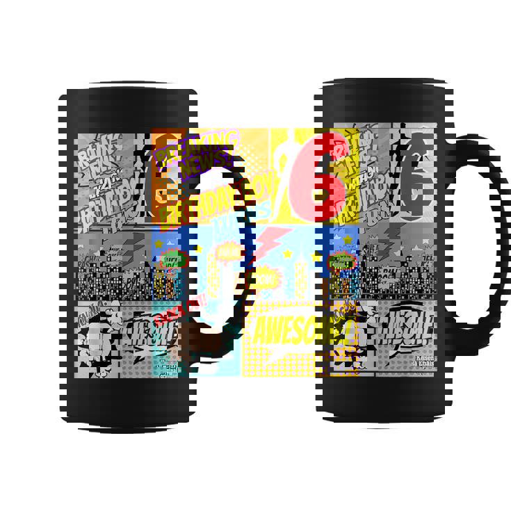 Superhero Birthday Boys 6 Amazing Awesome Super Coffee Mug