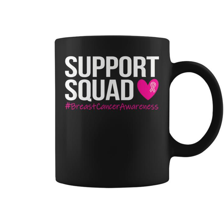 Support Squad Breast Cancer Awareness Month Pink Mens Coffee Mug
