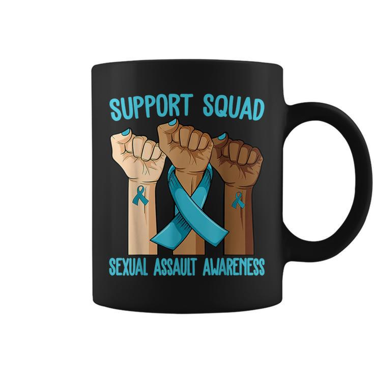 Support Squad Ribbon Sexual Assault Awareness Coffee Mug