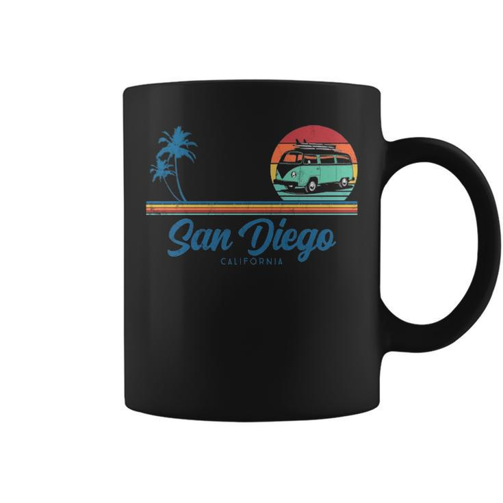 Surf California San Diego Retro Surfer Coffee Mug