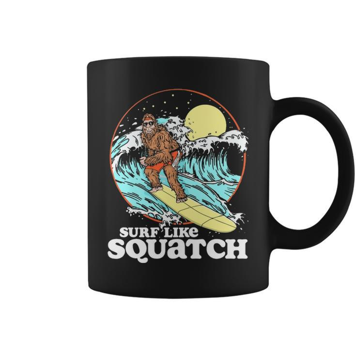 Surf Like Squatch Surfing Bigfoot Beach Sasquatch S Coffee Mug